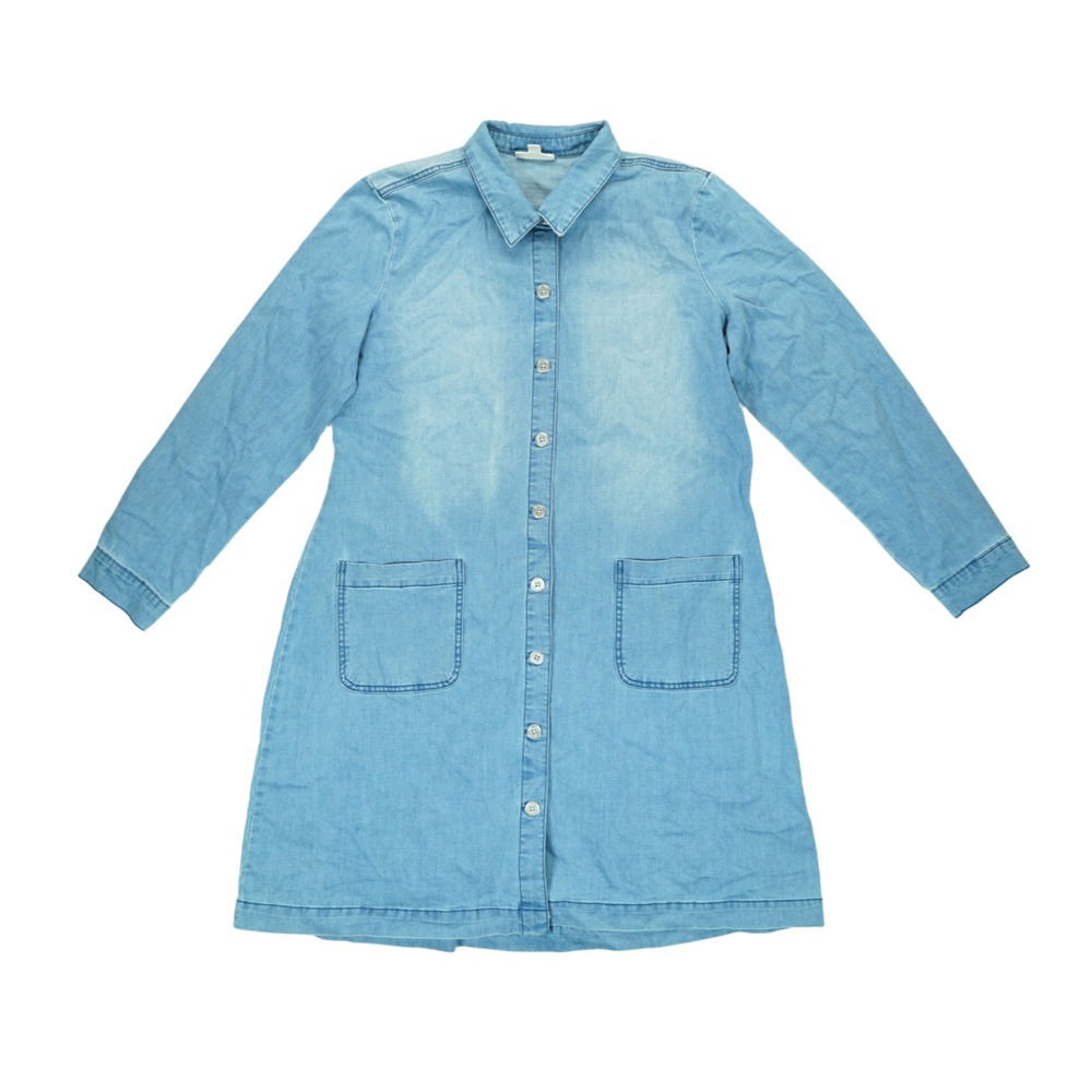 NWT Style & Co Button Front Denim Dress Size XL Knee Length Pockets